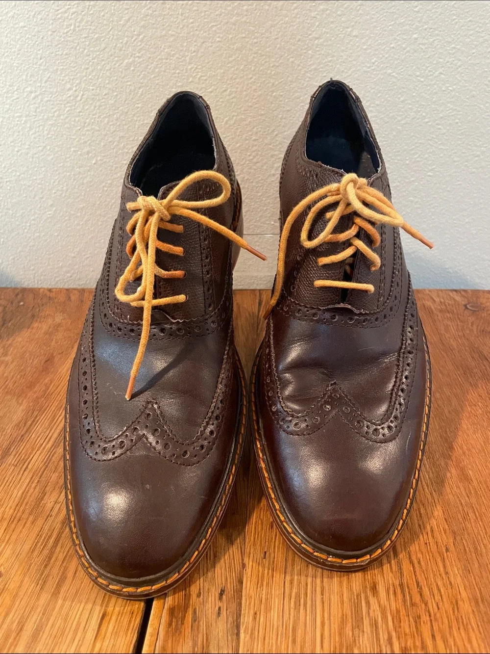 Cole Haan Colton Wingtip Brogue Oxfords — Brown — Size 9